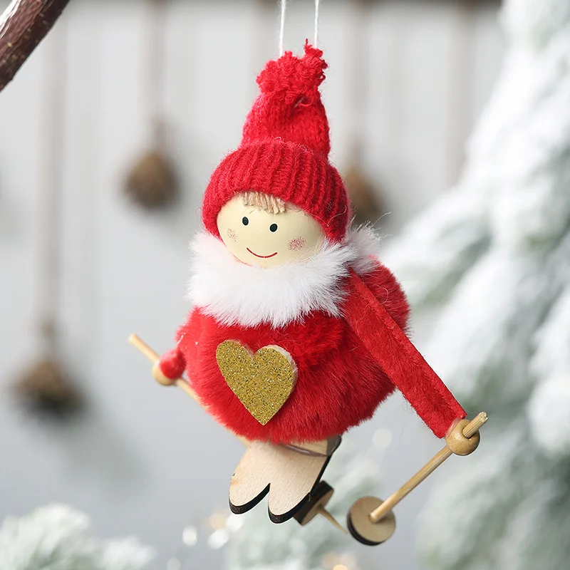 2019 Christmas Tree Ornaments Pompom Doll Ski Snowman Xmas Home Decorations Pendant Baubles New Year Gifts Festival Goods | Дом и сад