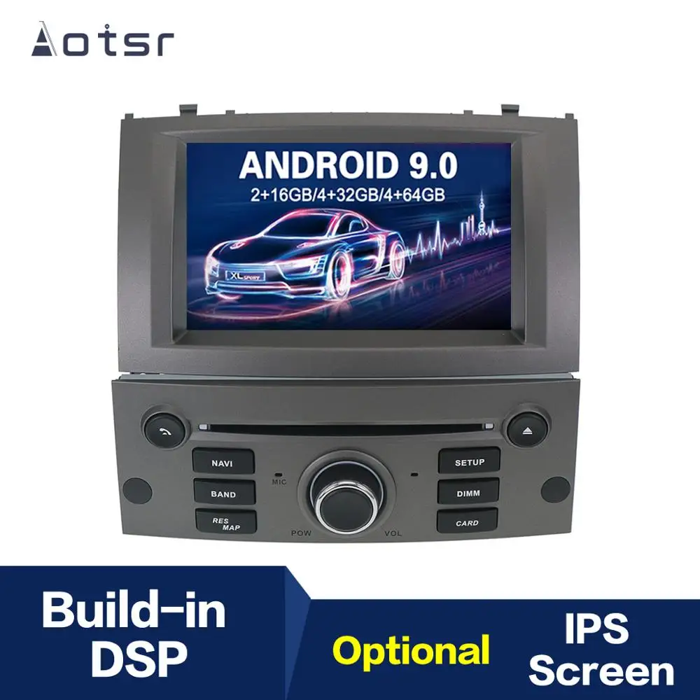 

Car DVD Player Android 9.0 IPS GPS Navigation For Peugeot 407 2004 2005 2006 2007-2010 Multimedia Player Tape Recorder Head Unit