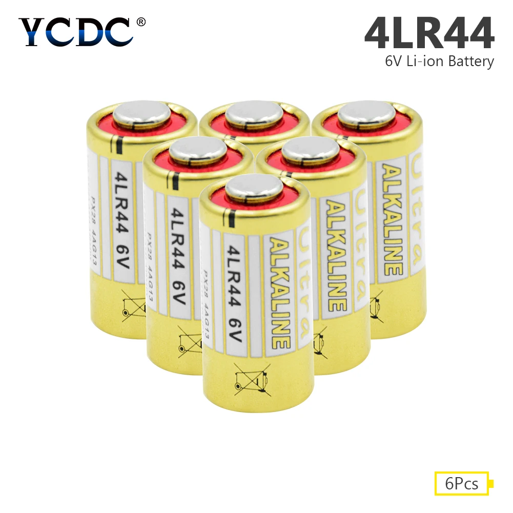 6 шт 4LR44 150 мА/ч, главным образом высушите Батарея 8PXA 476A 4G13 GP476 6V Батарея L544 L544BP V28PXL 2CR1/3N 2CR1-3N CR28L 1406LC 2CR11108
