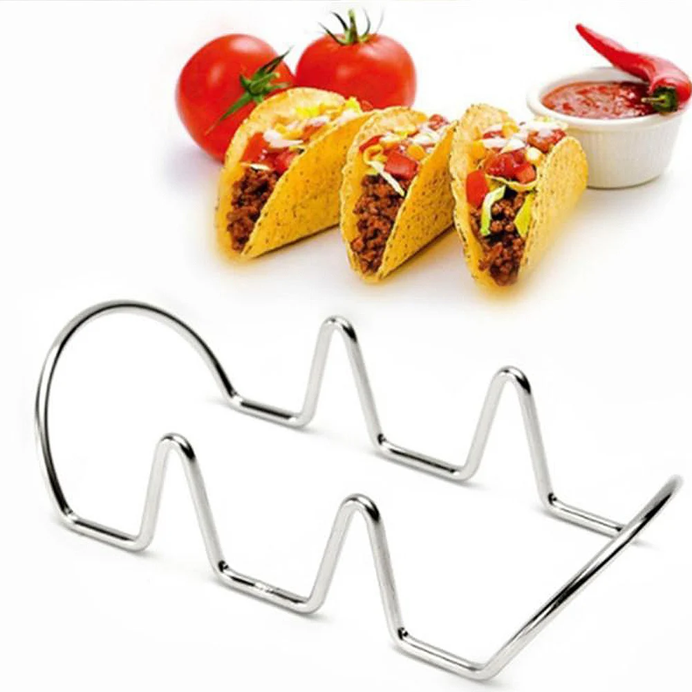 Стойка мини из нержавеющей стали Портативный дисплей еда стенд Taco держатель кухня хранения
