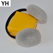 Новинка, женские зимние уличные наушники из меха кролика Рекс, настоящий мех кролика, наушники для милой девочки, русский натуральный мех кролика Рекс, шапка