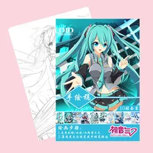 Princesa anime figura brinquedo dos desenhos animados pintados à mão copiar livro de colorir anime linha esboço demônio slayer menino presente meninas brinquedos para crianças