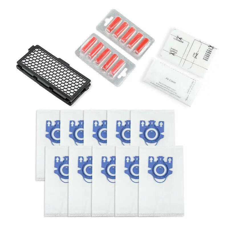 Set 20 Bolsas De Aspiradora + 20 Ambientadores + 2 Filtros Para Miele Cat & Dog 800, S 428, Parkett & Co, Senator CL, CS, Festival, S 6330 / S6330, S 267, XXL Care Hepa
