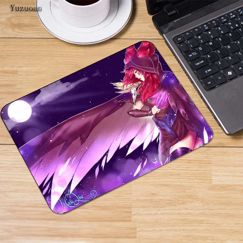 Yuzuoan League Of Legends Xayah Notbook компьютерный коврик для мыши на заказ без блокировки края игровые коврики для мыши геймер Размер 18*22 см - Цвет: 220x180x2mm