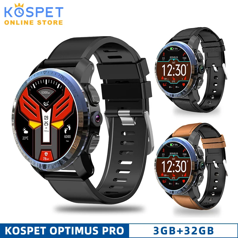 KOSPET Optimus Pro 3 ГБ 32 Smartwatch 8.0MP 800 мАч IP67 водонепроницаемый gps двойная система Call4G