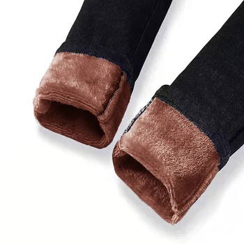 

Ff9907 2019 new autumn winter women fashion casual Denim Pants Plus cashmere thickening warm womens jeans high waist jeans