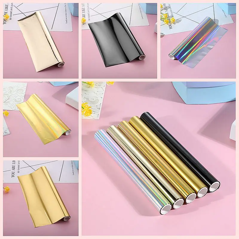 Toner Reactive Foil Rolls Laminator Laser Printer Foil Paper Holographic  Heat Transfer DIY Crafts Leather Wood ClothFoil