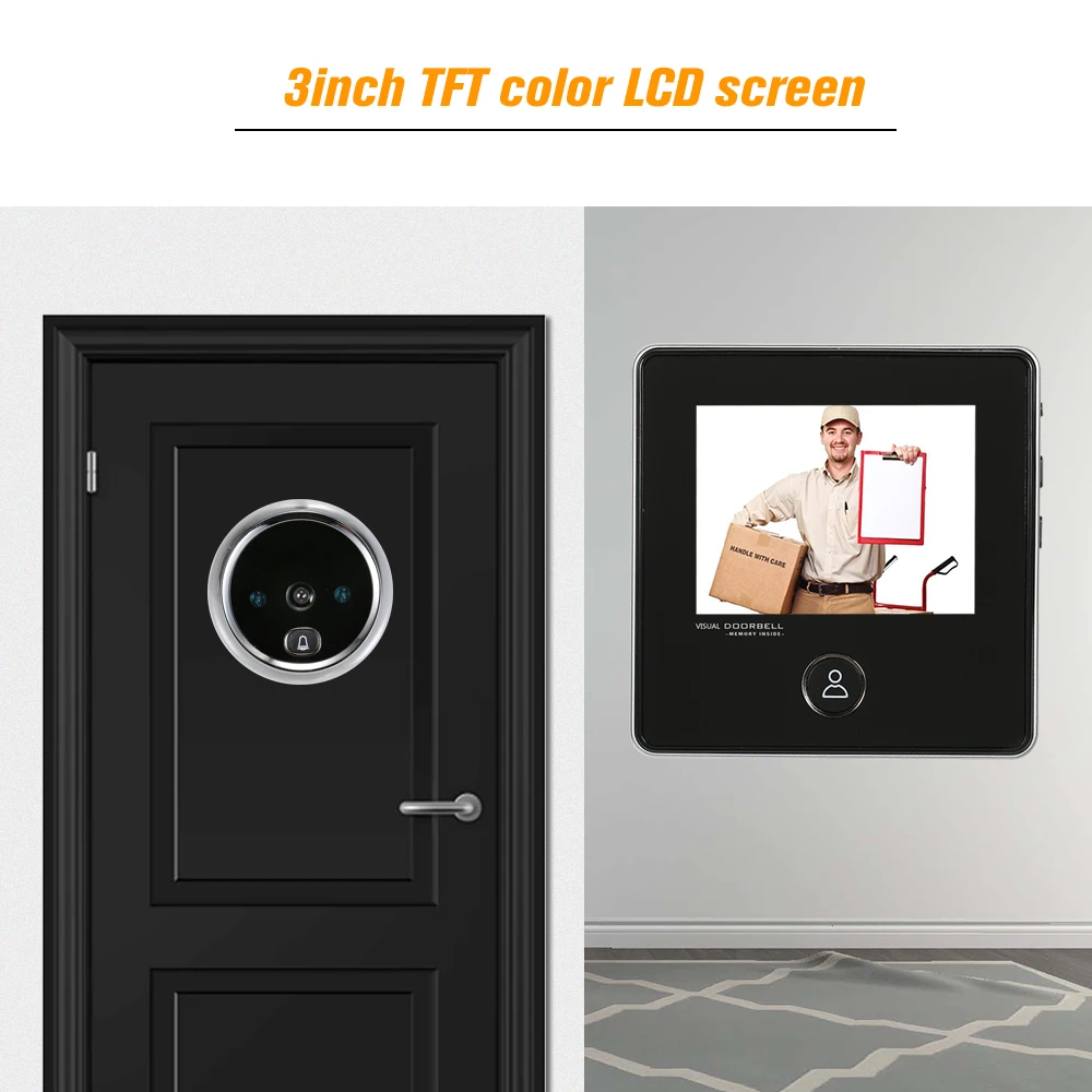 3.0 TFT LCD Digital Door Eye Peephole Viewer Doorbell Camera IR Night Vision Photo Taking Super Long Standby for Home Security