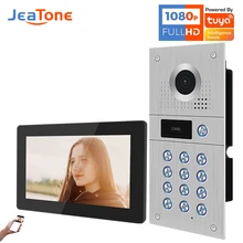 

Jeatone 170° Intercom With Camera Door Entry Code Gate Intercom System 1080P For Apartment Hebrew Stainless Steel Call Panel