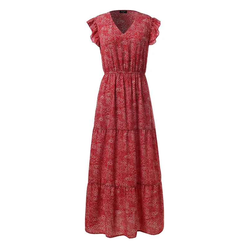 decote em v sem mangas vintage floral