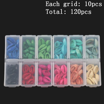 

120pcs Variety Solid Color Natural Sea Shells For DIY Jewelry Handmade Home Nautical Party Decoration Landscape Embellishment