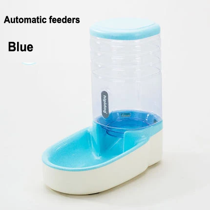 Кошка миска для питомца для собаки автоматические кормушки дозатор воды для собак бутылка фонтана для кошки миска для кормления и питья - Цвет: Blue-feeders