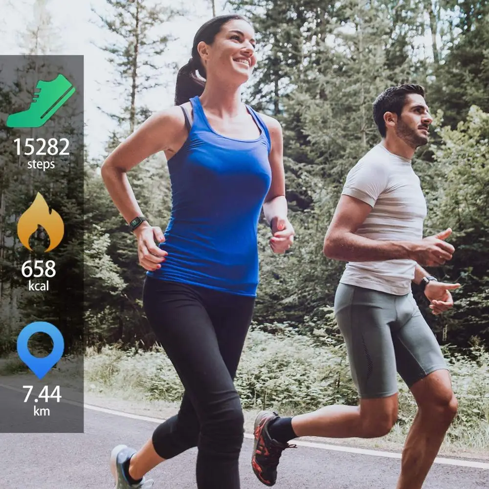 BingoFit Smart Wristband Step Counter Heart Rate Blood Pressure Smartwatch Multi-sports Fitness Activity Tracker for Android iOS