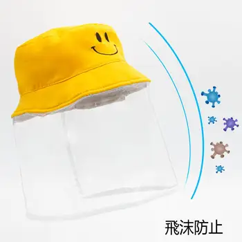 

Cute Fashion Kids Dustproof Anti Spitting Protective Mask Visor Hat Face Shield Fisherman Cap Available on Both Sides