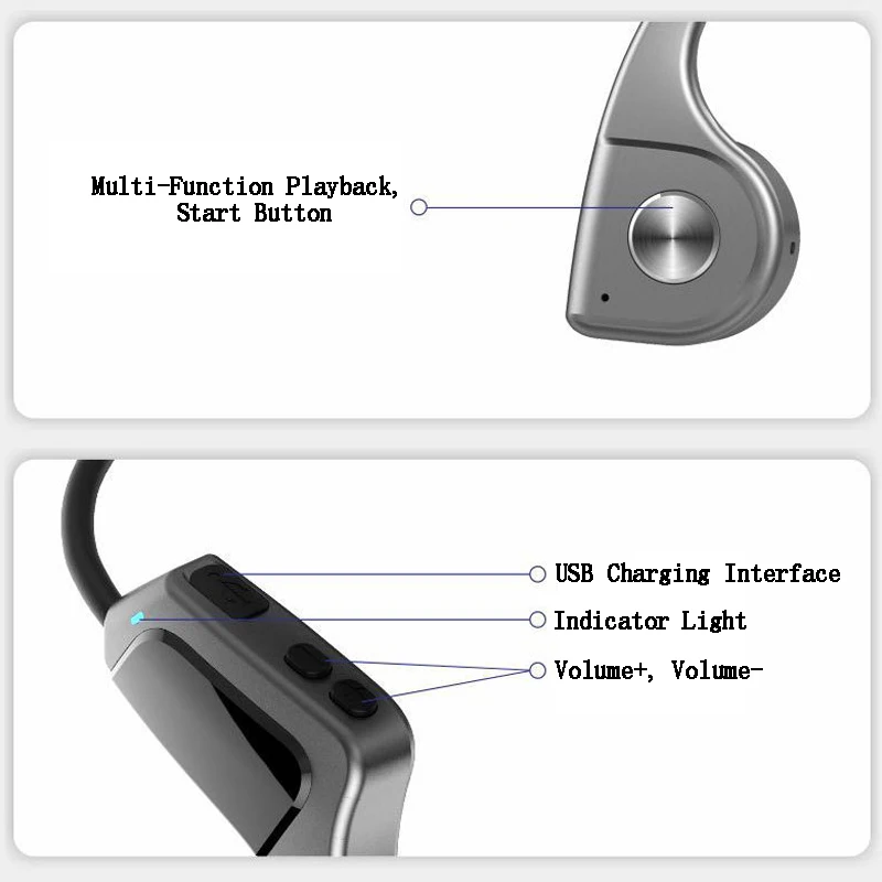Костная проводимость беспроводные Bluetooth гарнитуры TWS наушники Спорт на открытом воздухе Стерео Гарнитура шумоподавления наушники громкой связи микрофон