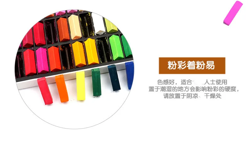 Linha de Desenho Tintura de Cabelo Cores Fácil Usar Vara Toner Portátil Liso Macio Curto Pastel Pintura Giz Conjunto 32 - 48 60 10 High Quality Material escolar e de escritório