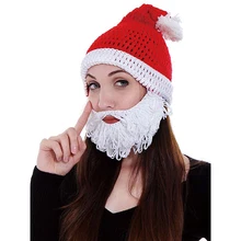 Хит, Рождественская шапка, набор, женская вязаная шапочка, съемная шапка с бородой, набор, теплая шерстяная шапка, мужская, косплей, вечерние, шапка, маска с бородой, унисекс