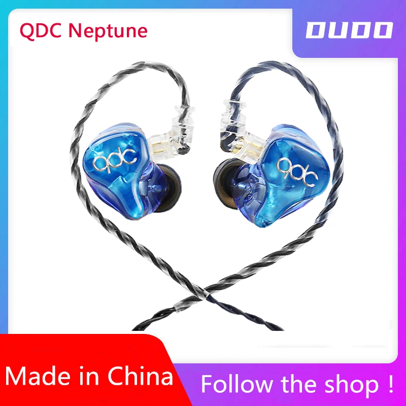 Динамические наушники вкладыши QDC Neptune с полной частотой Hi Fi монитором