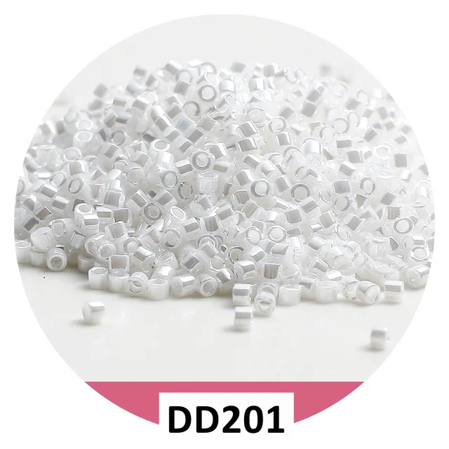 600Pcs 2mm Miyuki Delica Beads Japan Bronze Glass Beads Bohemia Style Metallic Seedbeads For DIY Jewelry Making Bracele Earring DD201 Oling White