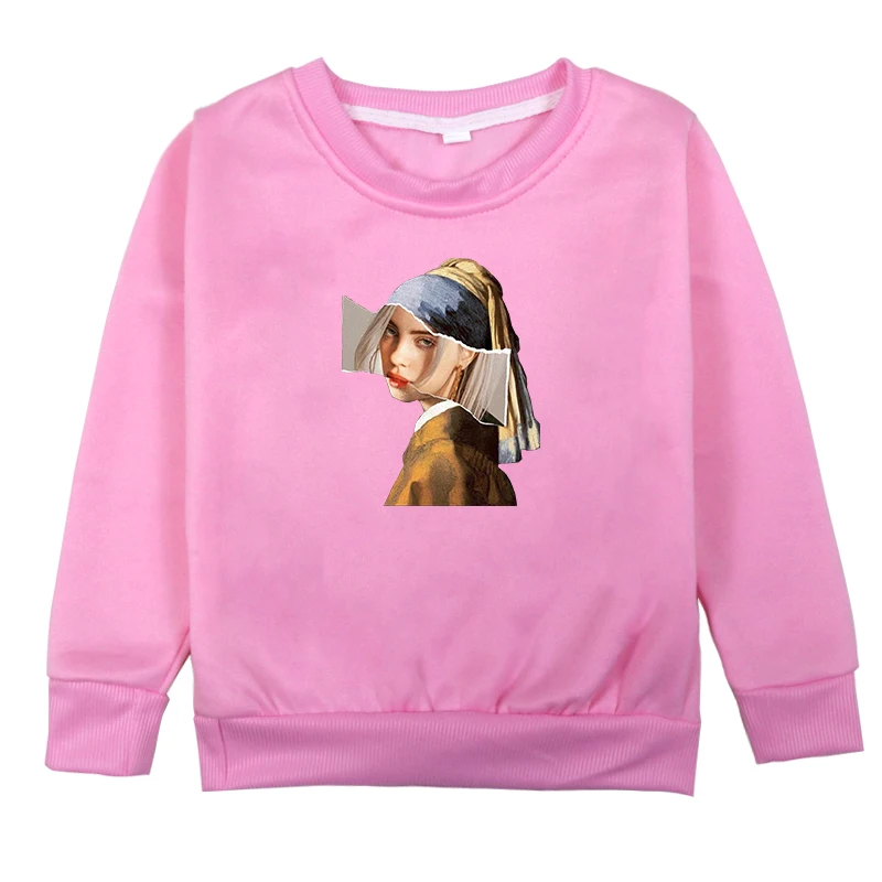 Hoodies 10 Модные толстовки для маленьких девочек; сезон зима-весна-осень; детские толстовки с капюшоном; Billie Eilish; детская футболка с длинными рукавами; Shein; одежда Shein - Цвет: Hoodies 10