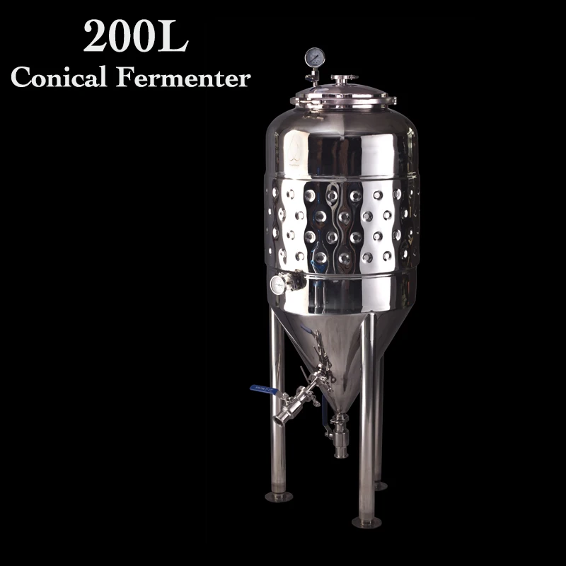 

200L Double Wall 2 Bar Brew Conical Beer Fermentation Tanks Micro Brewery Fermentation Tank. Wine fermenter Stainless Steel 304