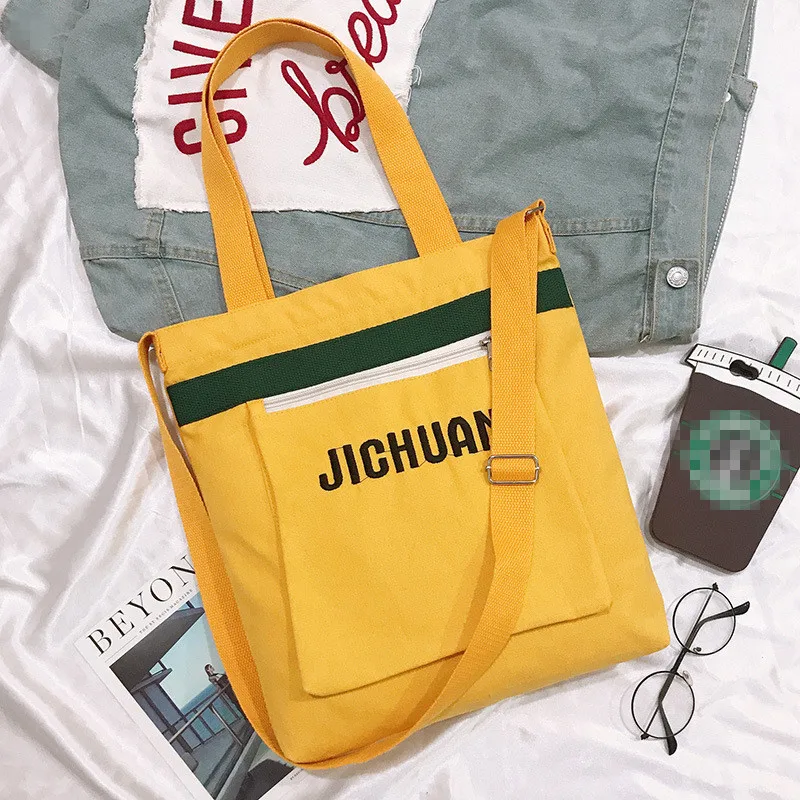 

Summer Casual Shoulder Hand Bag Fashion Wild Handbag Large Capacity Bag Version of the Canvas Bag Women's