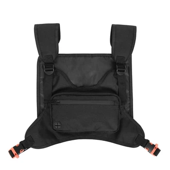 

Hot HG-Mini Men Chest Rig Streetwear Outdoor Sports Waist Bag Climbing Shoulder Bag Phone Money Belt Chest Bag Black