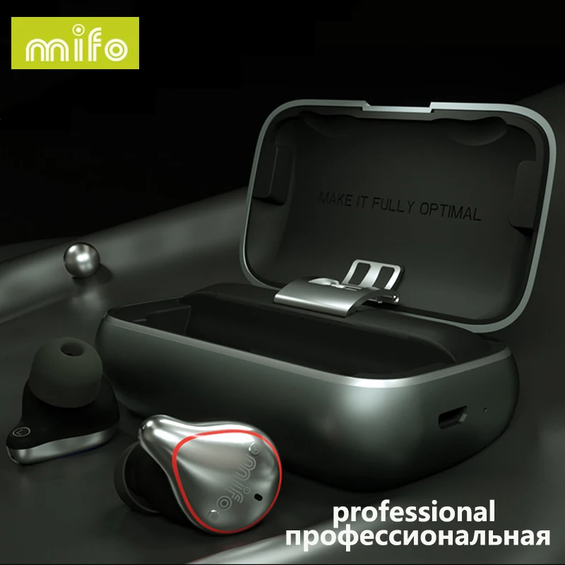 Mifo O5 Bluetooth 5,0 TWS Ограниченная серия Bluetooth гарнитура бинауральные мини наушники-вкладыши HIFI IPX7 водонепроницаемые наушники - Цвет: grey professional