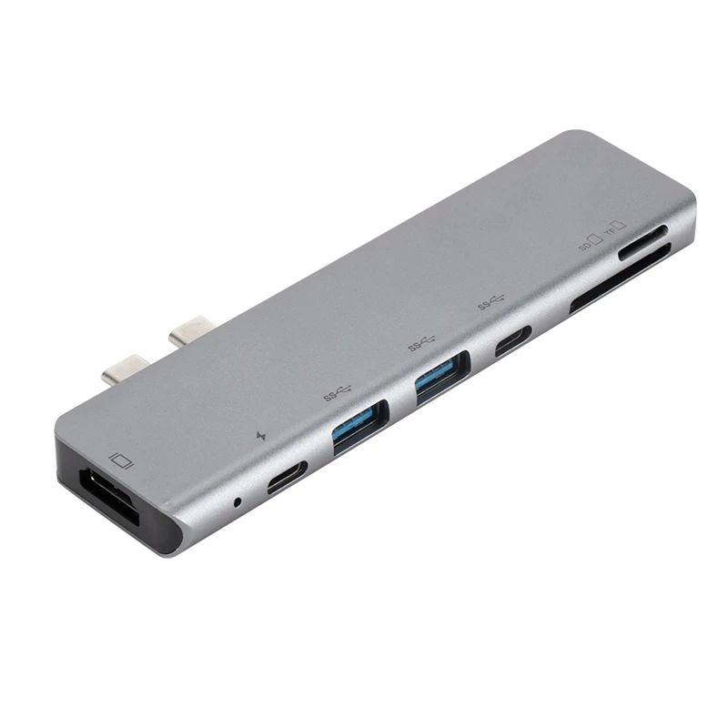USB 3,1 type-C концентратор к HDMI адаптер 4K Thunderbolt 3 USB C концентратор с концентратором 3,0 TF считыватель SD карт слот PD для MacBook Pro/Air