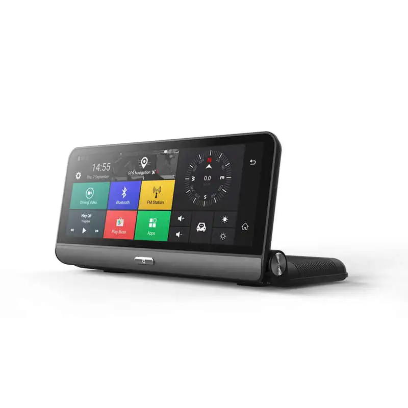  Foldable Car Dvr 8 Inch Dash Cam Android 5.1 Gps Navigation Dual Lens Cameras Auto Recorder Full Hd
