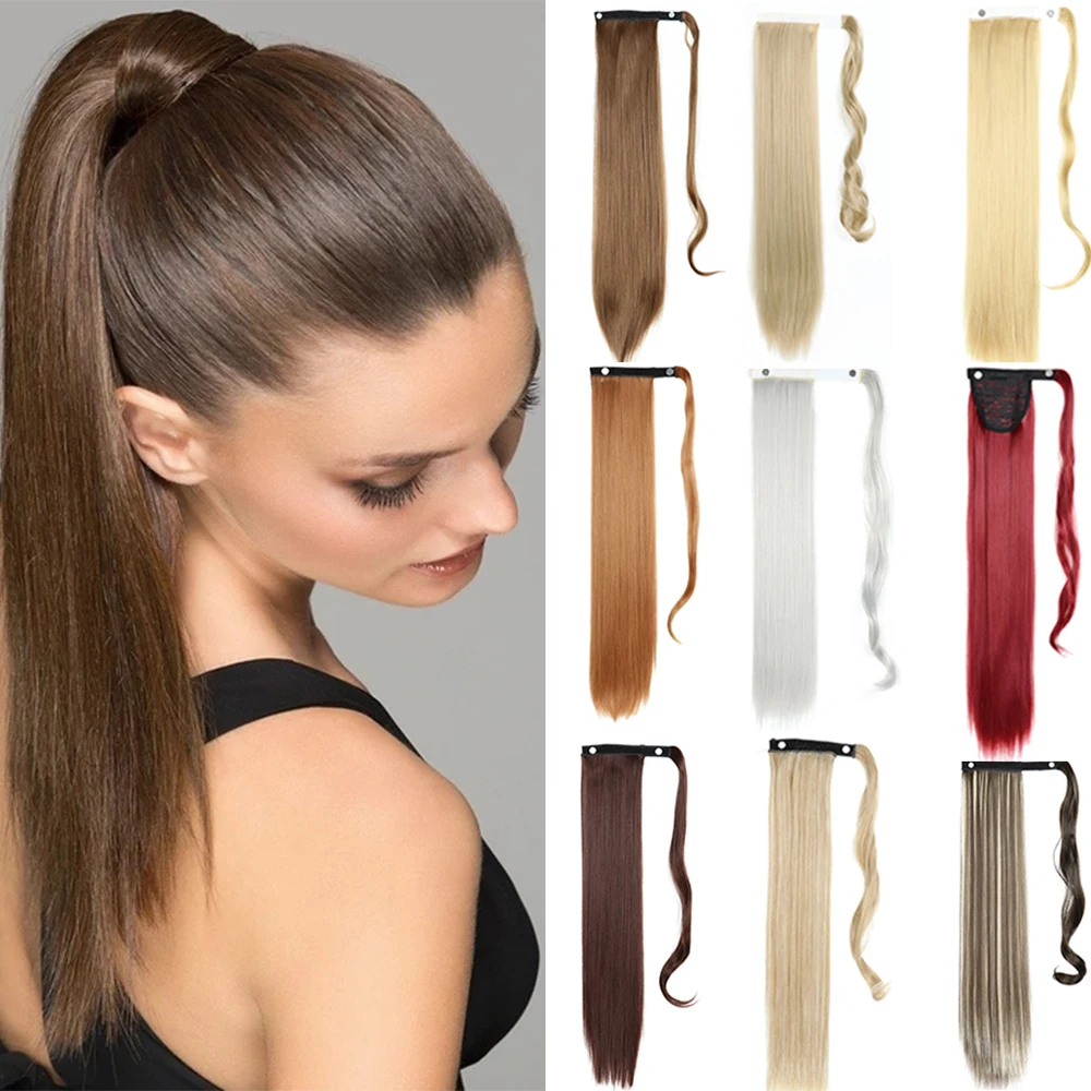 legering Bridge pier vaak Rechte Lange Natuurlijke Haar Paardenstaart Extension Wrap Around Clip In  Haarstuk Krullend Paardenstaart Voor Womanheat-Slip Fiber - AliExpress