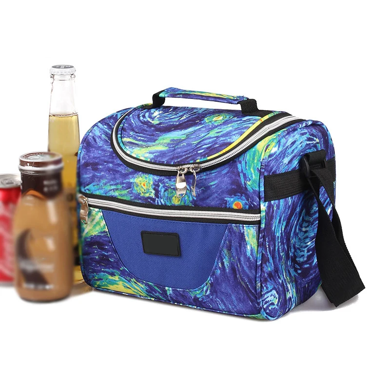 

Multicolor Insulated Lunch Bag Diagonal Cooler Bags Waterproof Outdoor Picnic Box Tote Portable Bento Organizer For Work Travel
