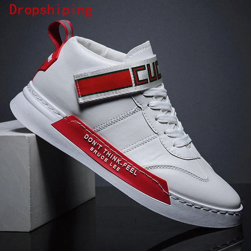 

Men high Top Sneakers Breathable Casual No-slip Men Vulcanize Luminous Shoes Male Lace Up Wear-resistant Shoes Tenis Masculino