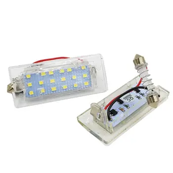 

2Pcs White CANbus LED Number License Plate Light Lamp 18 SMD 3528 For BMW E53 X5 1999-2003 E83 X3 03-10 E7CA