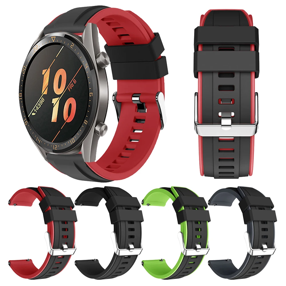Силиконовый браслет 22 мм для huawei Watch GT Active 46 samsung Galaxy S3/Amazfit GTR/Stratos ремешок
