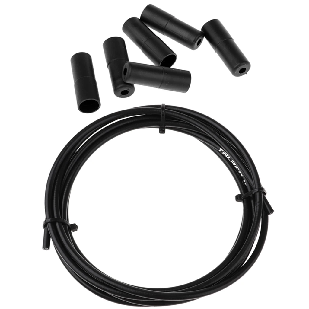 6pcs/Pack Bike Plastic Brake Cable End Crimps Cap with Bicycle Brake Cable Housing Tube Sleeve Protector Guard Repair Kit