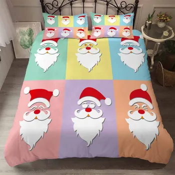 

BEST.WENSD Free shipping bedding set christmas Grandpa beard beddings and bed sets set de cama 3d Full Queen california king bed