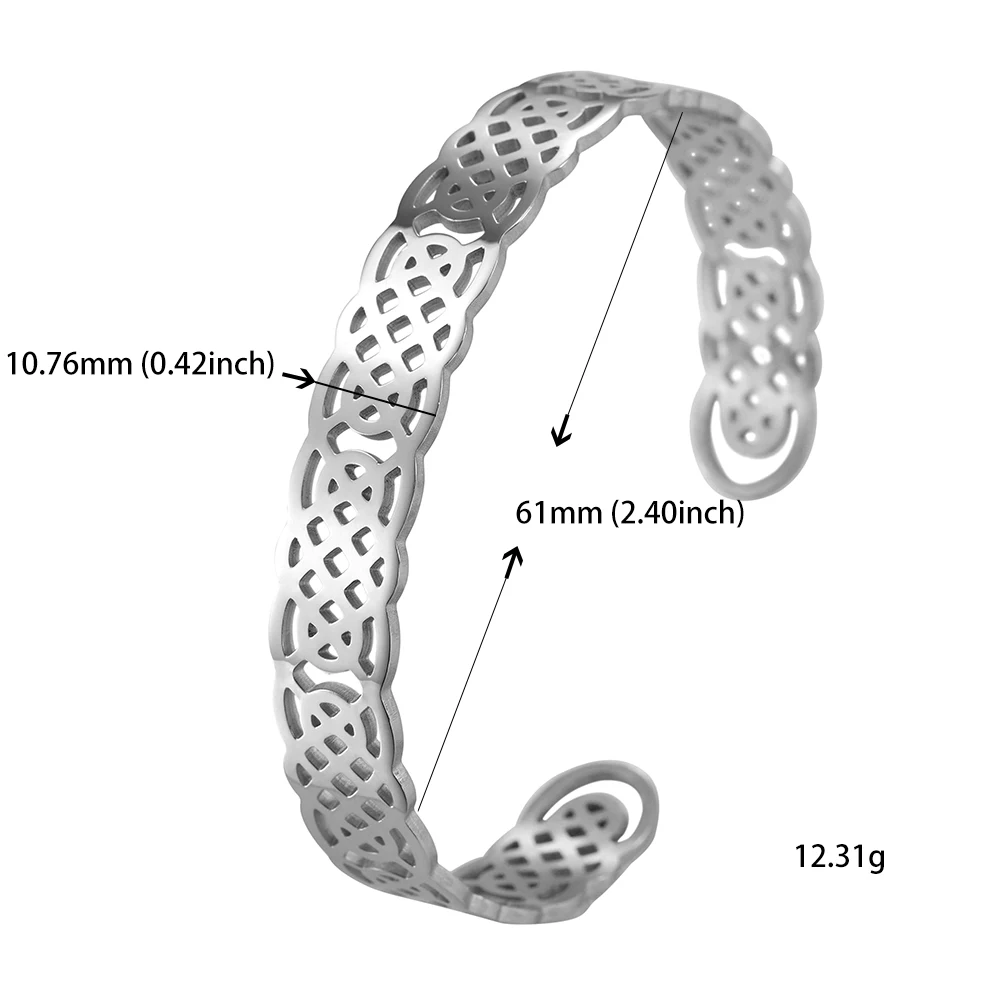 Lemegeton Viking браслеты-манжеты Ирландский Узел кельтский узел браслет для мужчин и женщин амулет ювелирные изделия-талисманы браслет из нержавеющей стали - Окраска металла: 3