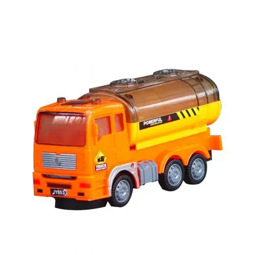 1:43 Diecast Engineering Toy Multi-directional Lighting Oil Tanker Loader Mixer Truck Model Kids Electric Car Toy - Цвет: Blue Tanker