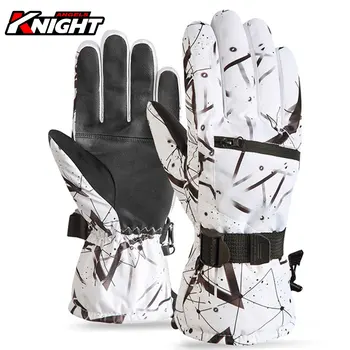 

Winter Fleece Ski Gloves Touch Screen Windproof Motorcycle Riding Gloves Warm Unisex Waterproof Snowboard Gloves Camping Hiking