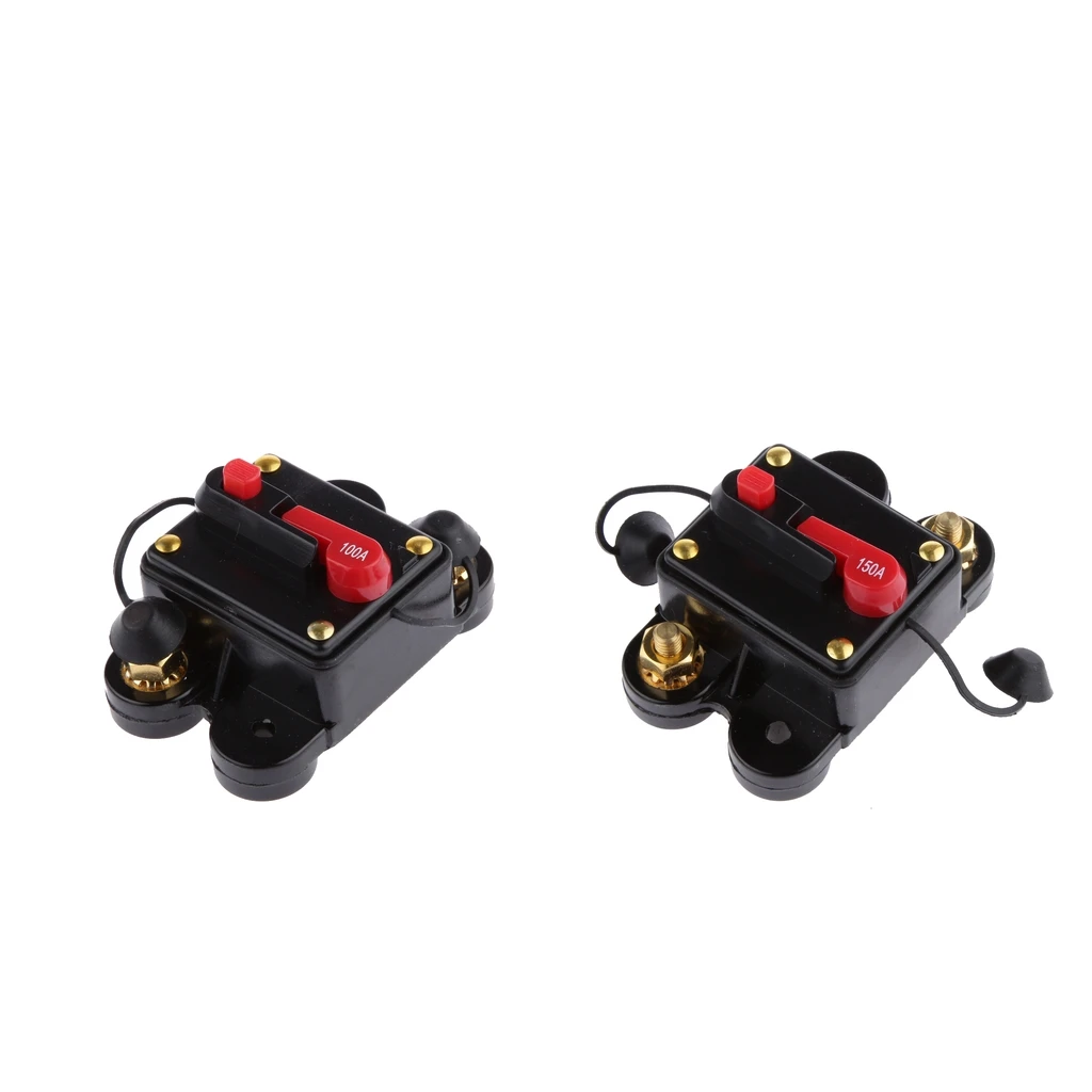 MagiDeal 2 шт. 100A+ 150A ручной сброс автоматического выключателя 12 v/24 v Автомобильный патрон предохранителя