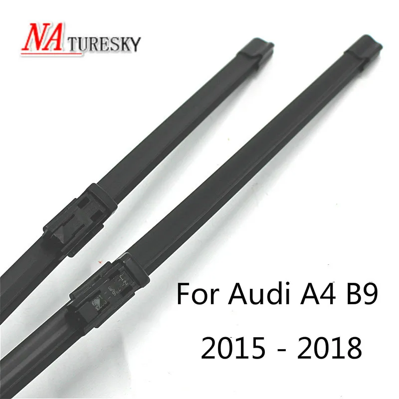 Щетки стеклоочистителя NATURESKY для Audi A4 B5/B6/B7/B8/B9 крюк/защелка/слайдер/кнопочный рычаг модель год с 1995 - Цвет: 2015 - 2018 ( B9 )