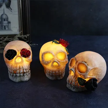 

Halloween Dress Up Props Skull Head Glowing Skull Head Props Dress Up Increase Halloween horror atmosphere festive