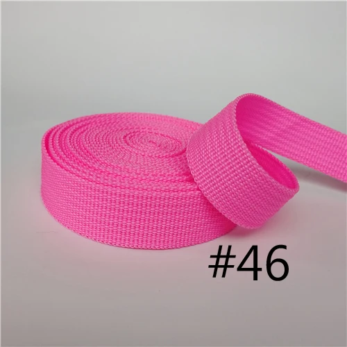 46 Dark pink 5 ярдов 20 мм Ширина PP лямки зеленый желтый синий фиолетовый белый для собак ручной работы ошейники для шитья сумок - Цвет: 46 Dark pink
