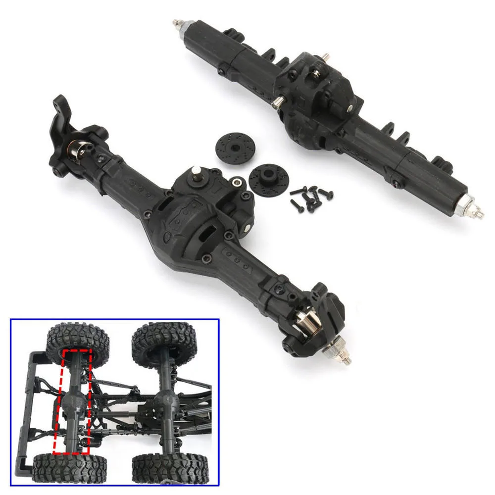 Передняя + задняя черная коробка передач для 1/10 осей HG P401/P402/P601 детали гусеничного
