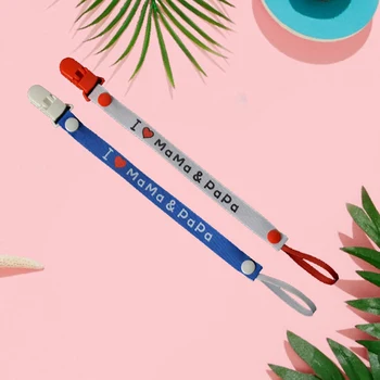 

2Pcs/Set Pacifier Chain I LOVE MAM Baby Pacifier Chain For Nipples Babies Pacifier Clips Chain Soother Holder Chain For Baby