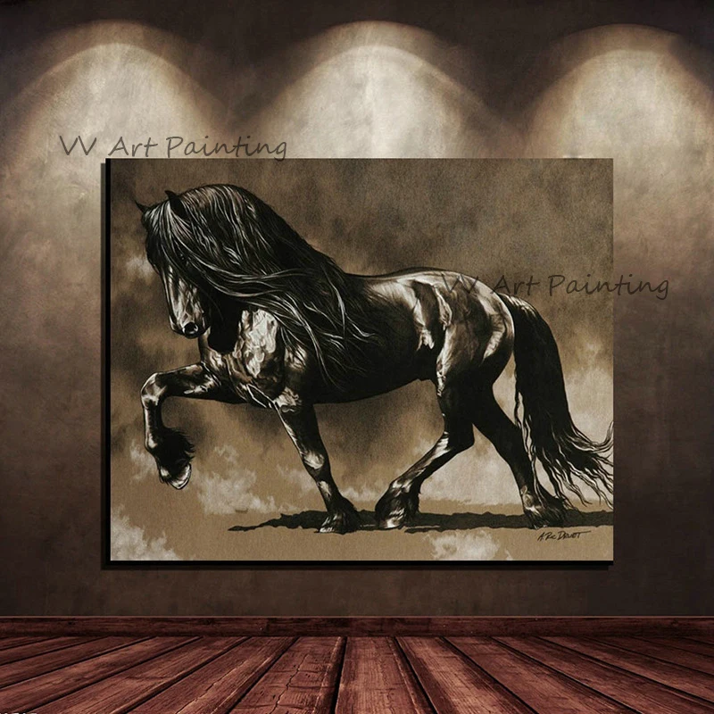 

Abstract Hand Made Horse Oil Painting Canvas Modern Canvas Nature Art Paintings Animal Pictures Wall Decor for Living Room Decor