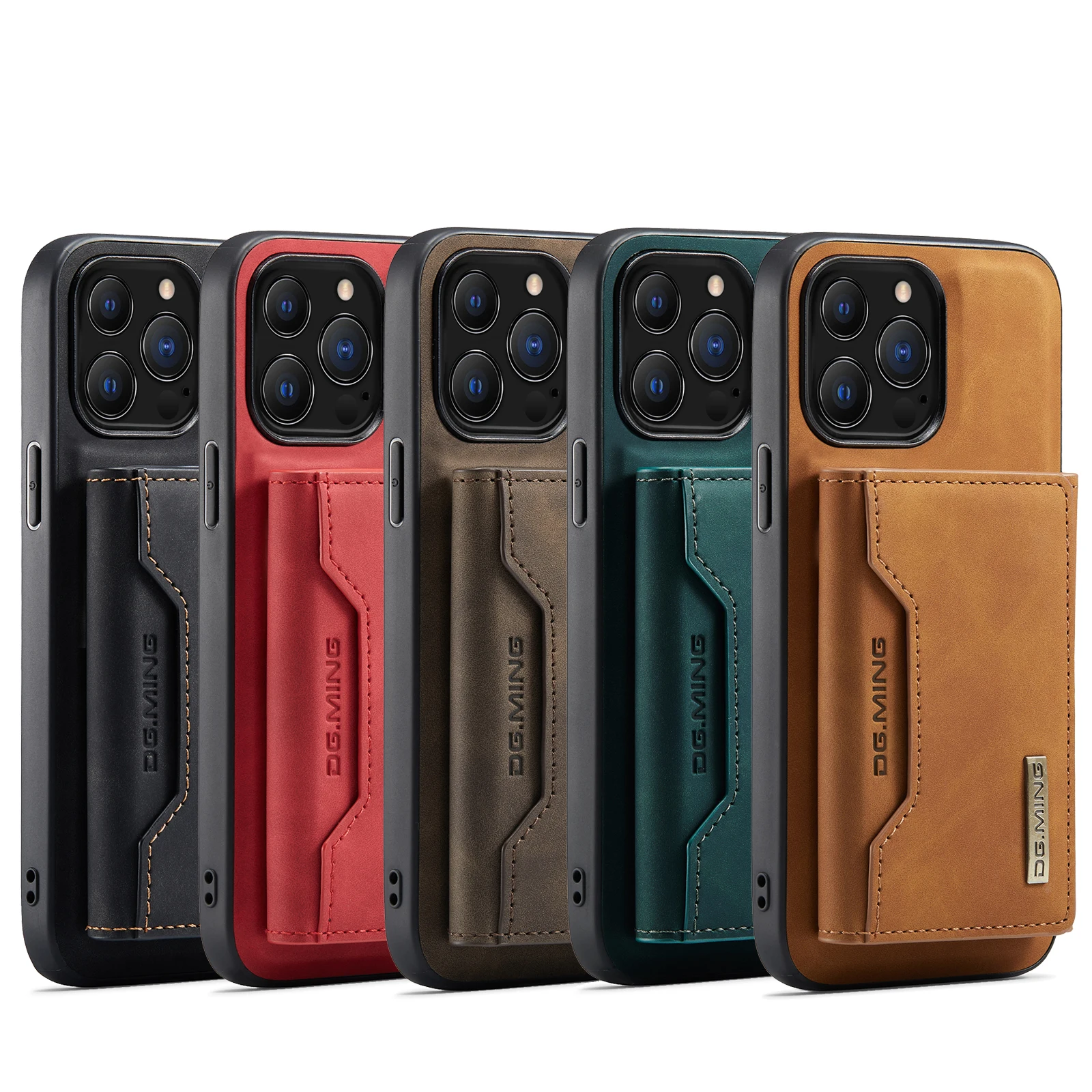 para iPhone, estojo de carteira com porta-cartão,