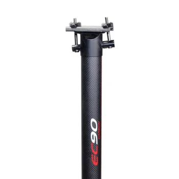 

Fine Workmanship EC90 Full Carbon Fiber Folding Bike Bicycle Seatpost 33.9x580mm Seat Post Tube Optional Color Black / Red