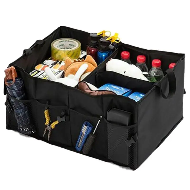 

55*40*26.5cm New Car Multi-Pocket Organizer Large Capacity Folding Storage Bag Trunk Stowing Storage Bag Organizers